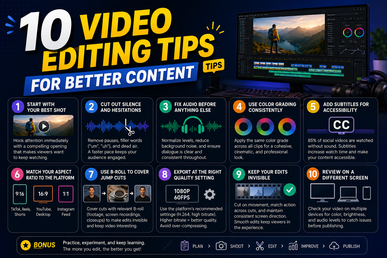 10 Video Editing Tips for Better Content